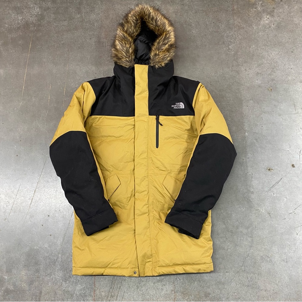 The North Face McMurdo Parka Yellow Black Fur Hood Winter‎ Jacket Men’s Small